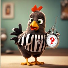 cartoon chicken referee