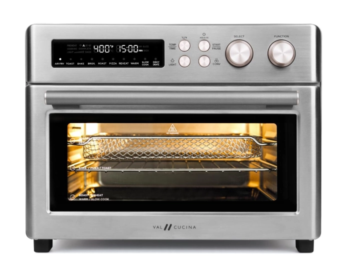 VAL Cucina air fryer in chrome